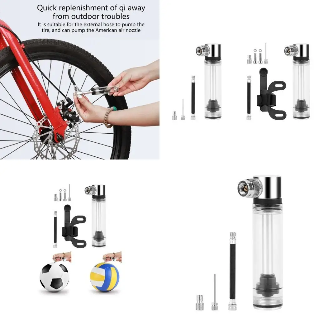 Y1UC Portable 120PSI Bikes Balls with Needle Fit Presta & Schrader Valves