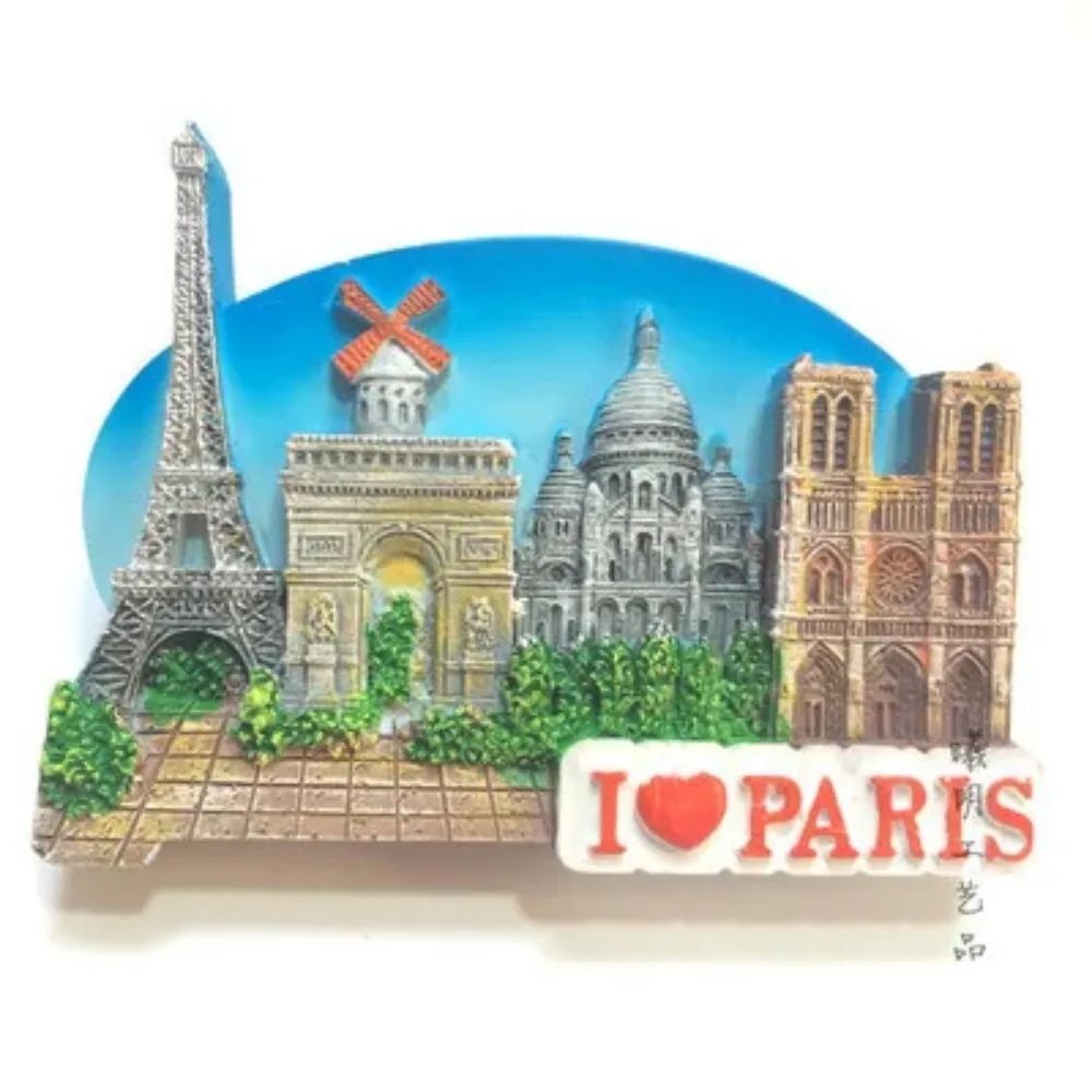 3D Resin Fridge Magnet Eiffel Tower Paris France Tourist Souvenirs Refrigerator Magnetic Sticker