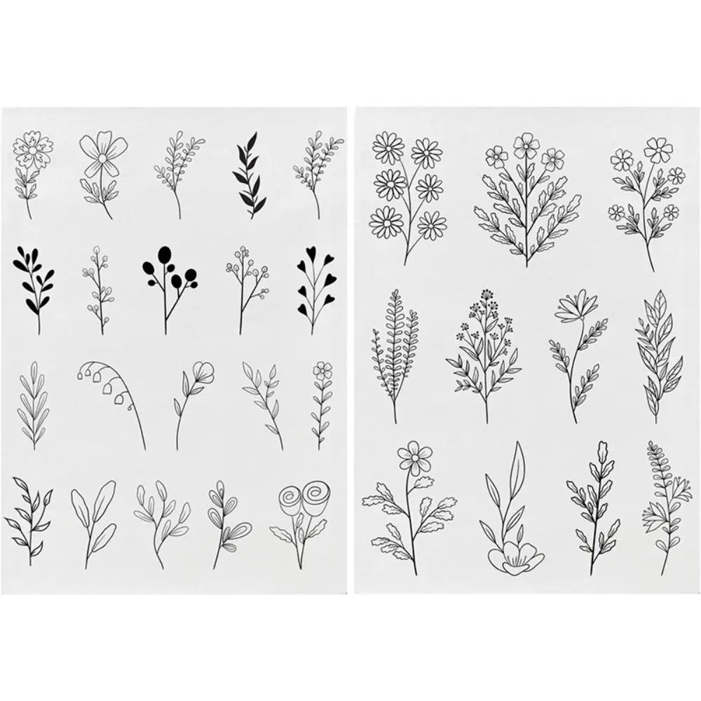Water Soluble Stabilizer Handmade Embroidery Crafts Hand Sewing Stabilizers with Flower Patterns for Embroidery Sewing Supplies