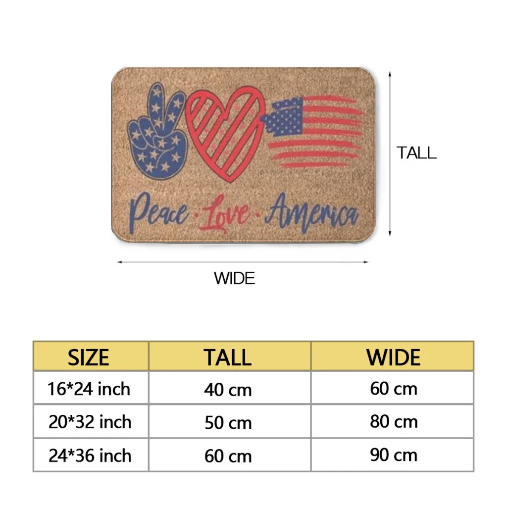 Carpet Floor Mat Nordic Style Home Doormat Bathroom-Toilet Mats Bedroom Peace Love America Hotel Decor Mat Alfombra Rug