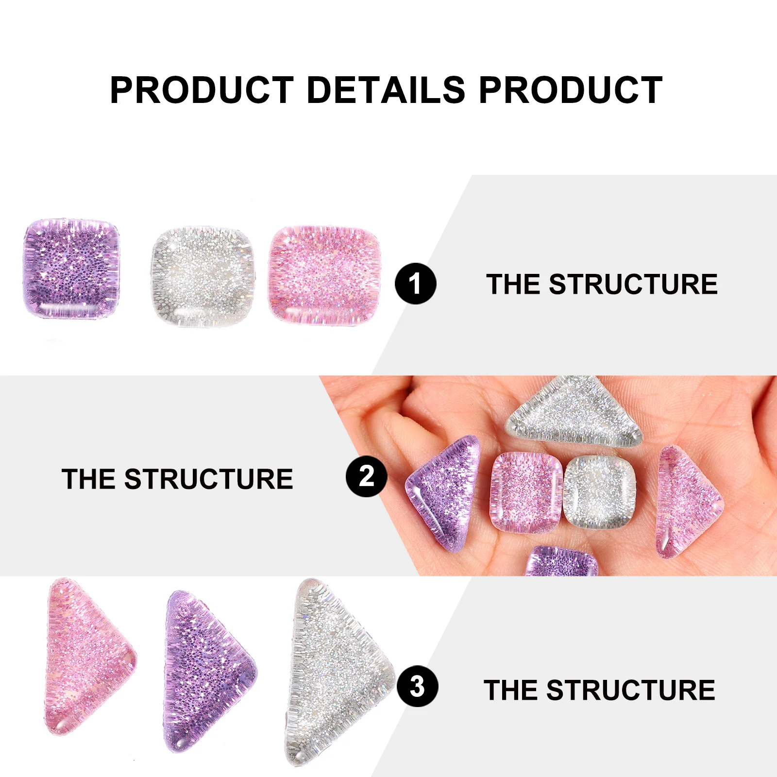

1Pack Crystal Glass Tiles Assorted Colors Irregular Glitter Surface DIY Decorative Stone for Craft Home Lamp Table Decoration