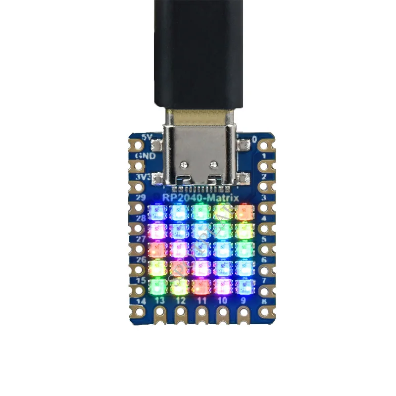 

Raspberry Pi RP2040 RGB LED 5×5 Matrix Based RP2040-Matrix Development Board On RP2040 Dual Core Processor