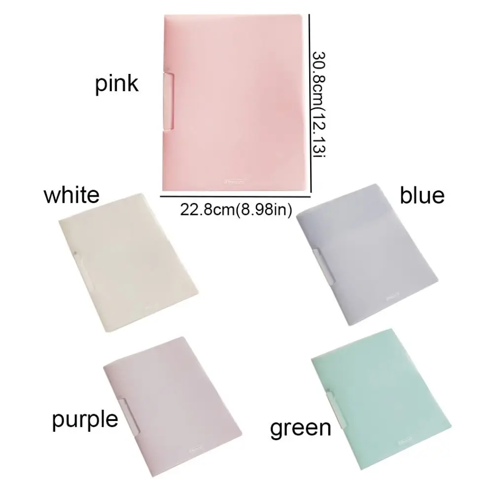 Rotativa A4 Clipboard File Folder, Candy Color, Side Open Contract Clamp, Plastic Loose Leaf File Binder para Alunos e Professores