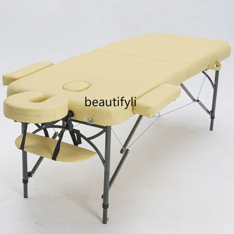 

Folding Massage Table Physiotherapy Massage Bed Portable Folding Beauty Moxibustion Physiotherapy Bed