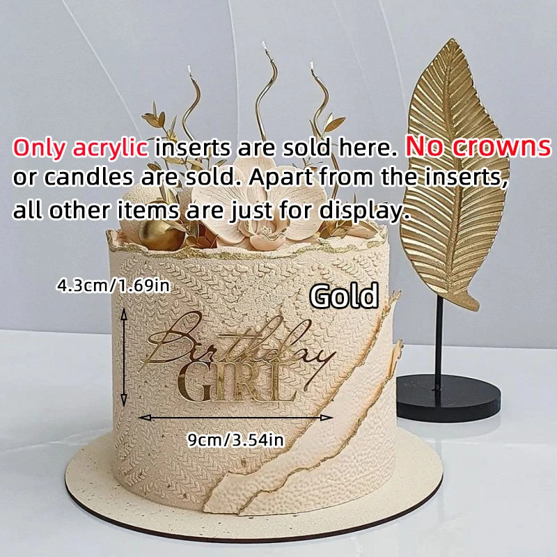 Prinzessinnen- und Königinnen-Thema Acryl Cake Topper für Mädchen Sweet 16 Mitzvah Babyparty Geburtstagstorten-Deko Party-Feier-Zubehör – Detail 15