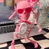 3D Printed Dancing Skeleton Skull Shapeshift Robot Figures Toys Fun Mini Skull Spooky Dancing Decorations For Kids Game Gifts