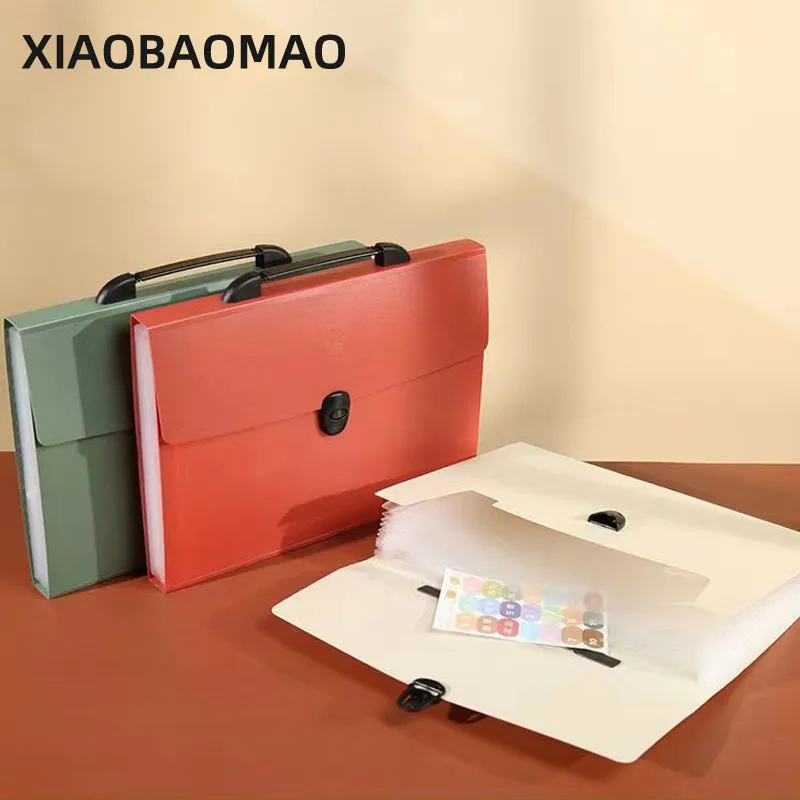 13 Pockets A4 Size Expanding Wallet File Folder Paper Document Storage Organ Bag Holder Office School Organizer