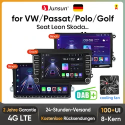 Junsun Wireless CarPlay Android Auto autoradio per Volkswagen VW Passat B6 B7 T5 Tiguan Touran GOLF POLO navigazione GPS RDS DAB +