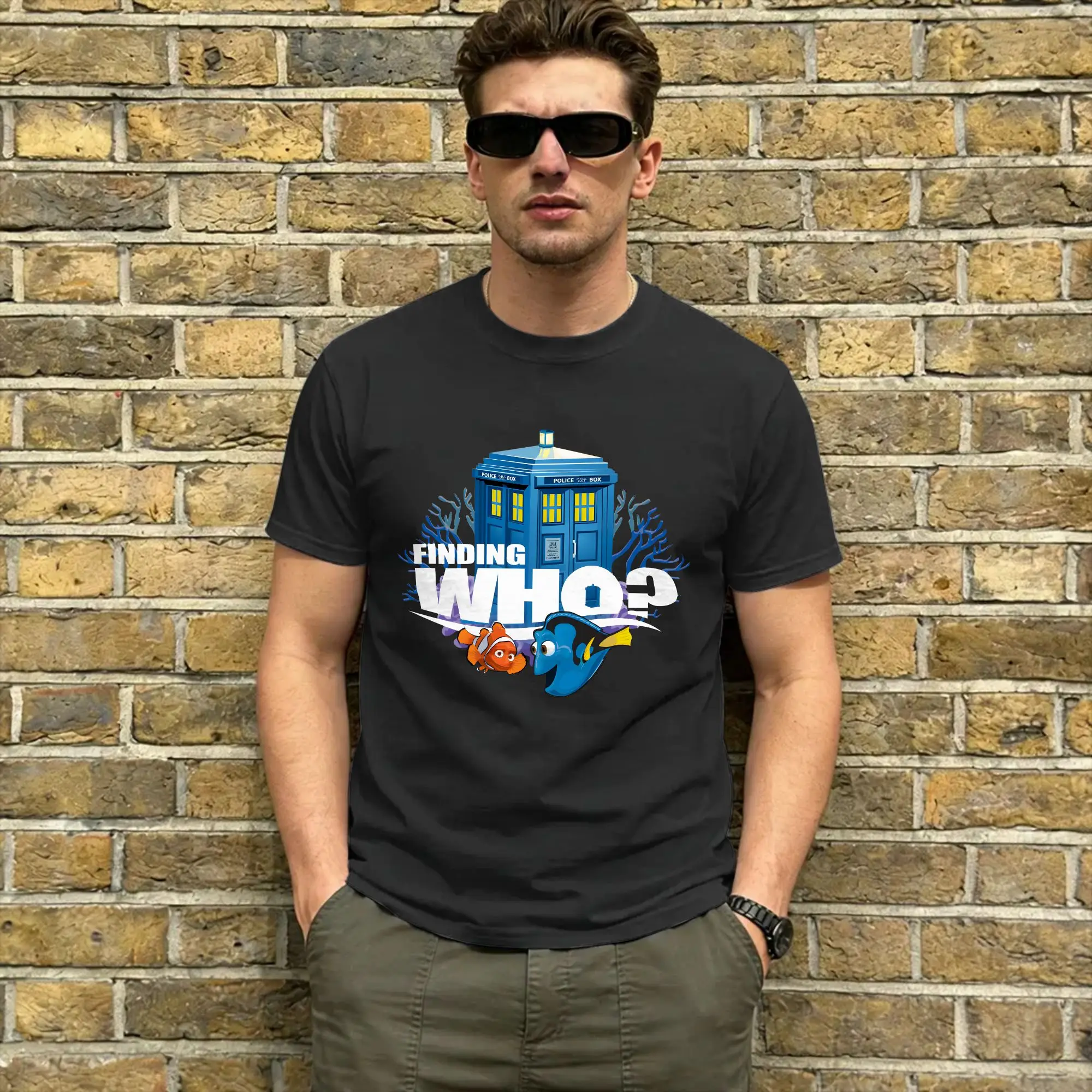 Findings Nemo 100% Cotton T Shirt For Men's Summer Finding Who Awesome T-Shirts O Neck Harajuku Tees Plus Size Pattern Tops