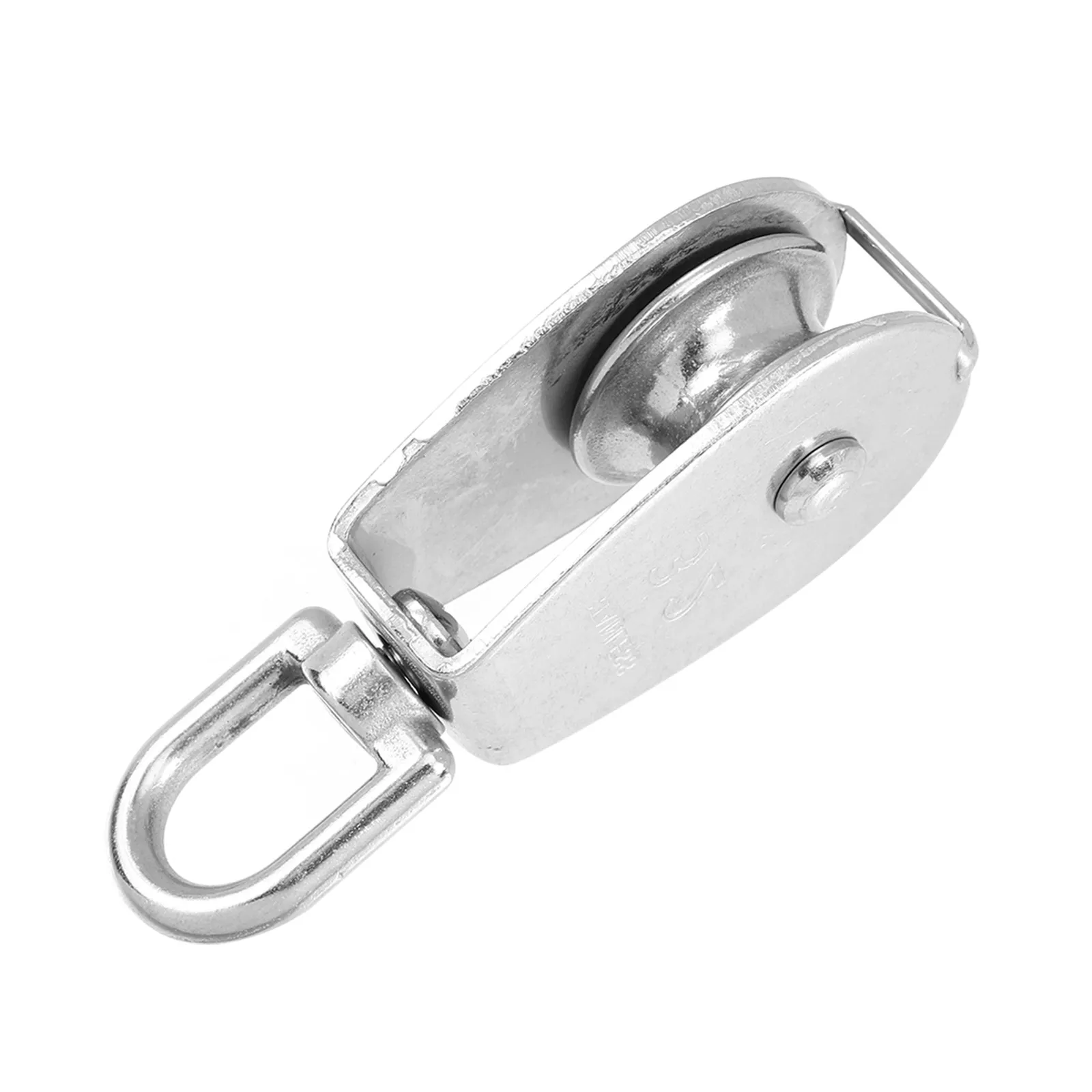 1pc Single Pulley Heavy Duty Stainless Steel Lifting Wheel Roller For Rope Cable Wire Traction Gym Equipment Fitness Accessories