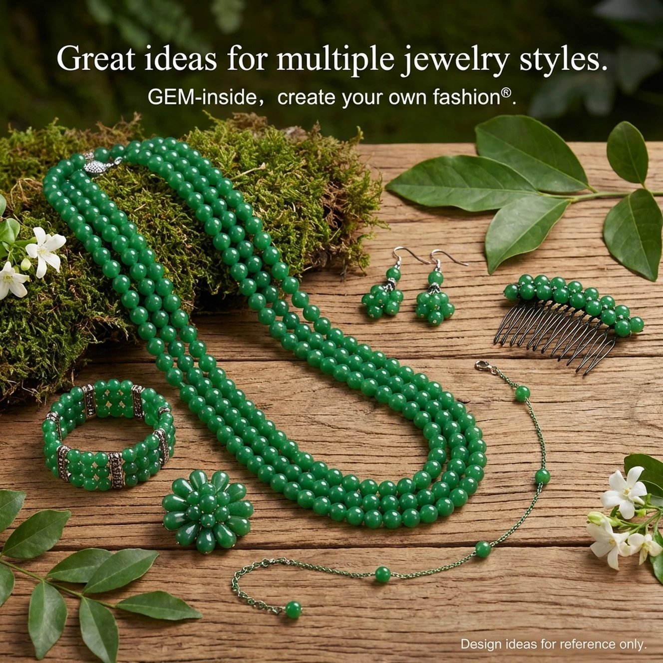 Green Jades Round Beads For Jewelry Making Strand 15\