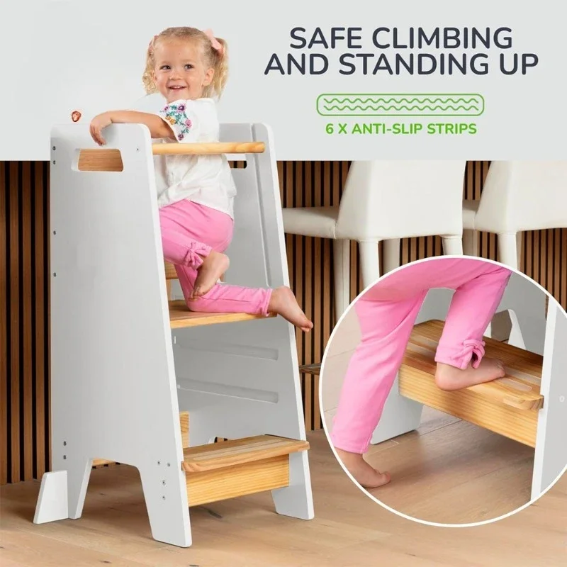 Home Children's Montessori Learning Tower Bathroom Wash Table Climbing Stool Foot Stool Baby Hand Stool