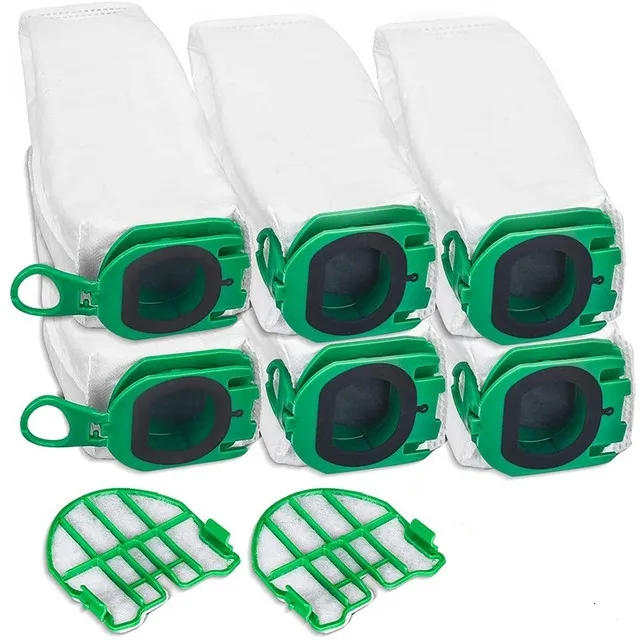 6 Pieces Replacement Bags for Vorwerk 2 Pieces HEPA Filter for Kobold VB100 Vacuum Cleaner