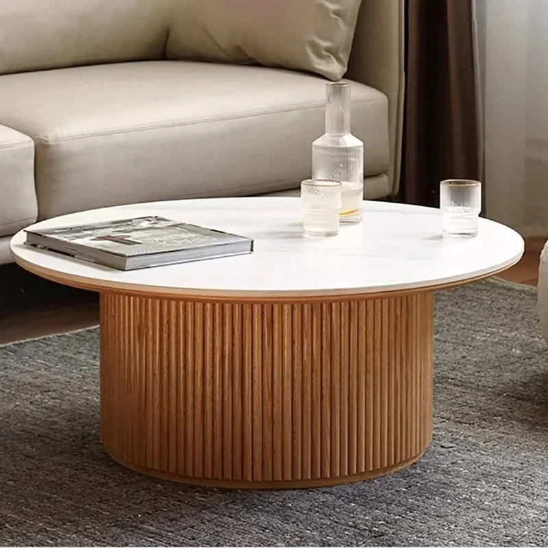 Premium Nordic Coffee Tables Trendy Round Minimalist Glam Coffee Tables Trendy Round Mesa De Centro De Sala Home Furniture