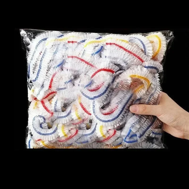 Couvercles alimentaires élastiques pour cuisine, 100 pièces, Film Transparent, couvercles de bol en plastique jetables, stockage de fruits, enveloppes d'étanchéité de fraîcheur