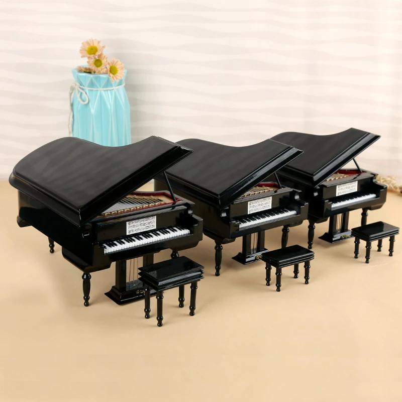 Imagem -04 - Modelo de Mini Piano Artesanal Caixa de Presente de Instrumento Musical Decoração de Café Decoração de Casa Decoração de Casa de Luxo