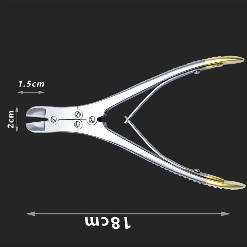 Plate pin cutting plier tc gold implant cutter side and end cutting veterinary orthopedic instruments