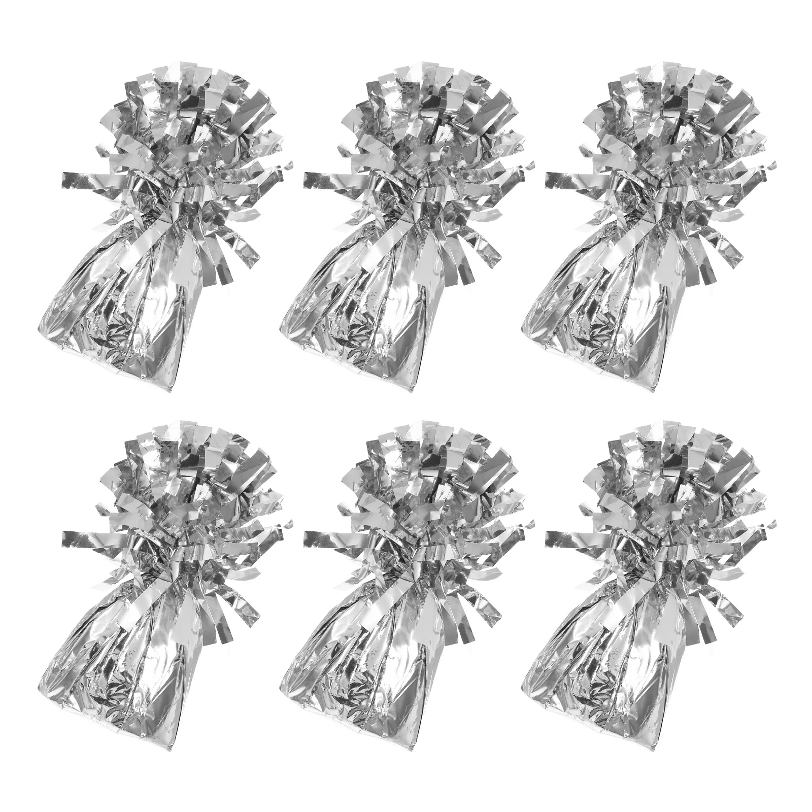 

6Pcs Balloon Weight Blocks Metallic Plastic Wrapped Elegant Design for Wedding Birthday Shower Party Decorations