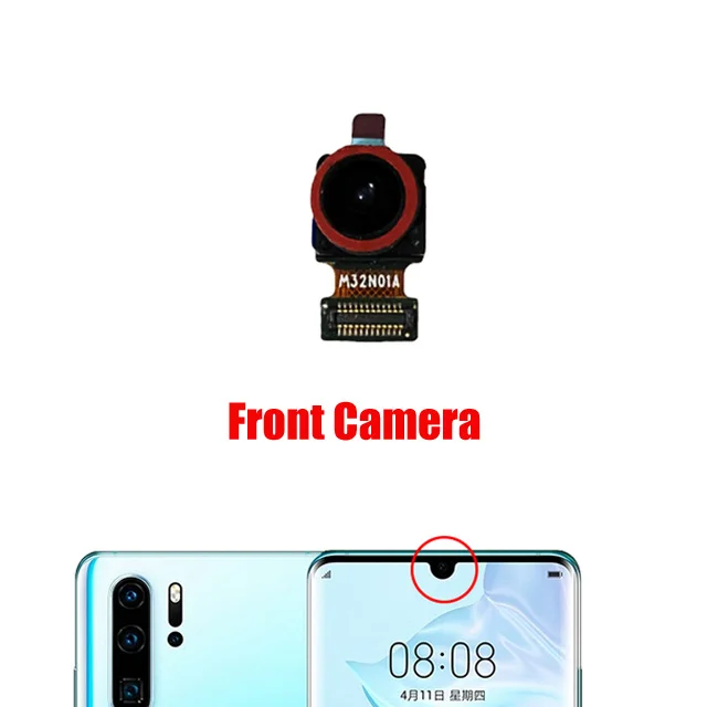 Rear Back Main Camera For Huawei P30 Pro VOG-L09 VOG-L29 VOG-L04 Front Rear Back Main Facing Camera Module Flex Replacement