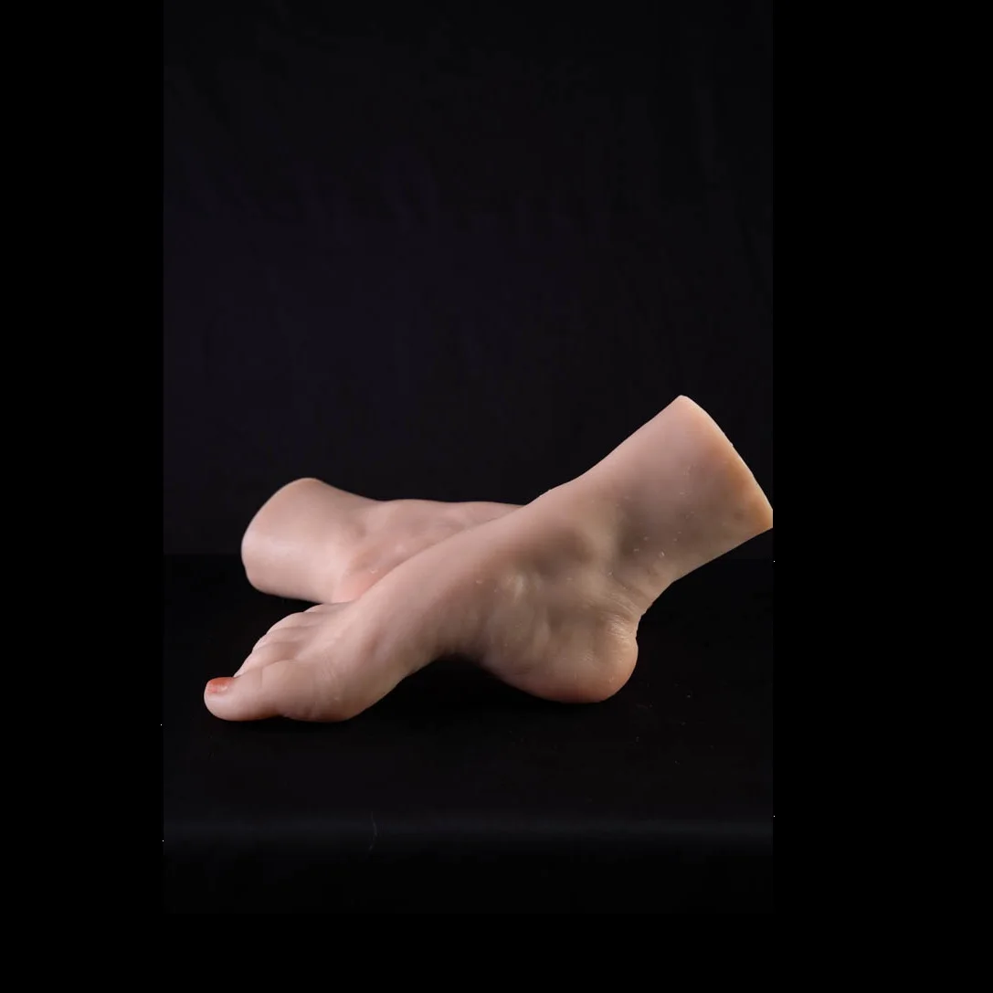 Female Silicone Foot Model Large Mannequin Fetish Feet Shooting Props Shoes Jewelry Display Stock Clearance Sale All Bones