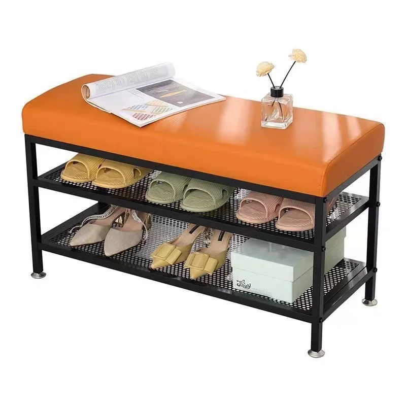 

Shoe Changing Stool Sitting Stool Household Soft Cushion Bench Multi-layer Shoes Stools Space-saving Shoes Cabinet