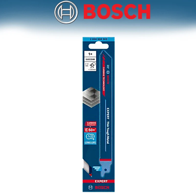 BOSCH 2608900363 EXPERT Thin Tough Metal S1022EHM Reciprocating Saw Blade Quick Cutting Sharp Multi Tooth Saw Blade Tool