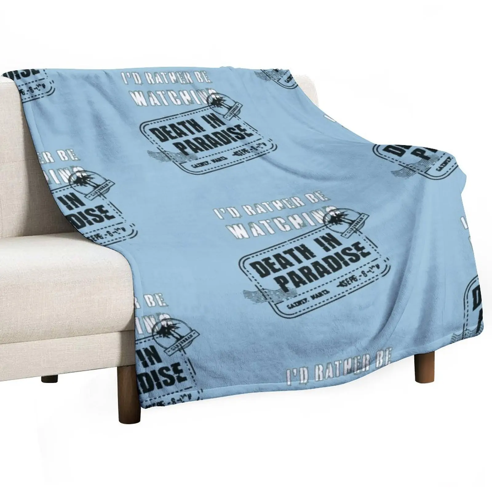 I’d rather be watching BBC Death in Paradise Throw Blanket Summer Decorative Throw Blankets