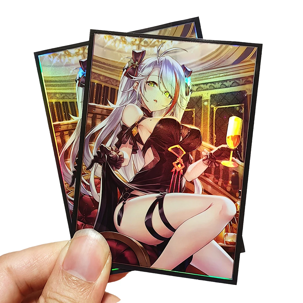 60Pcs/set 67X92Mm Azur Lane Kms Prinz Eugen Ptcg Card Sleeves Color Flash Card Collection Protective Sleeve Anime Gift Toys