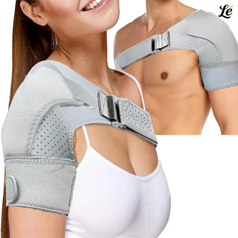 

Rotatable Cuff Shoulder Brace - Adjustable Pressure Pad For Pain Relief & Stability Lightweight Breathable Support For Sports