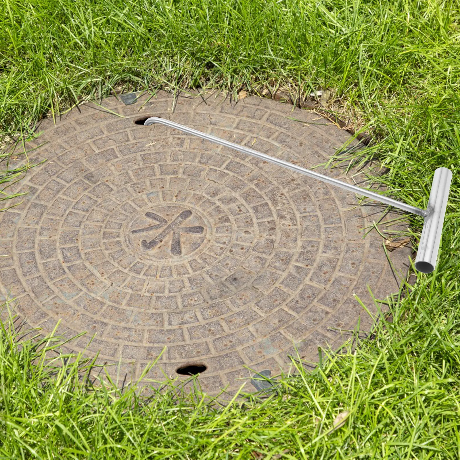 Manhole Cover Lifting - 2 Adet Rögar Kapağı Kancası Paslanmaz