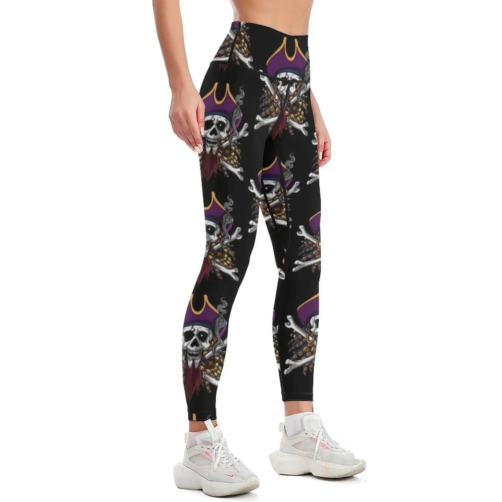 Pirate Skull Crossbones Sailor Leggings sports for push up Women's push up sports woman gym Womens Leggings