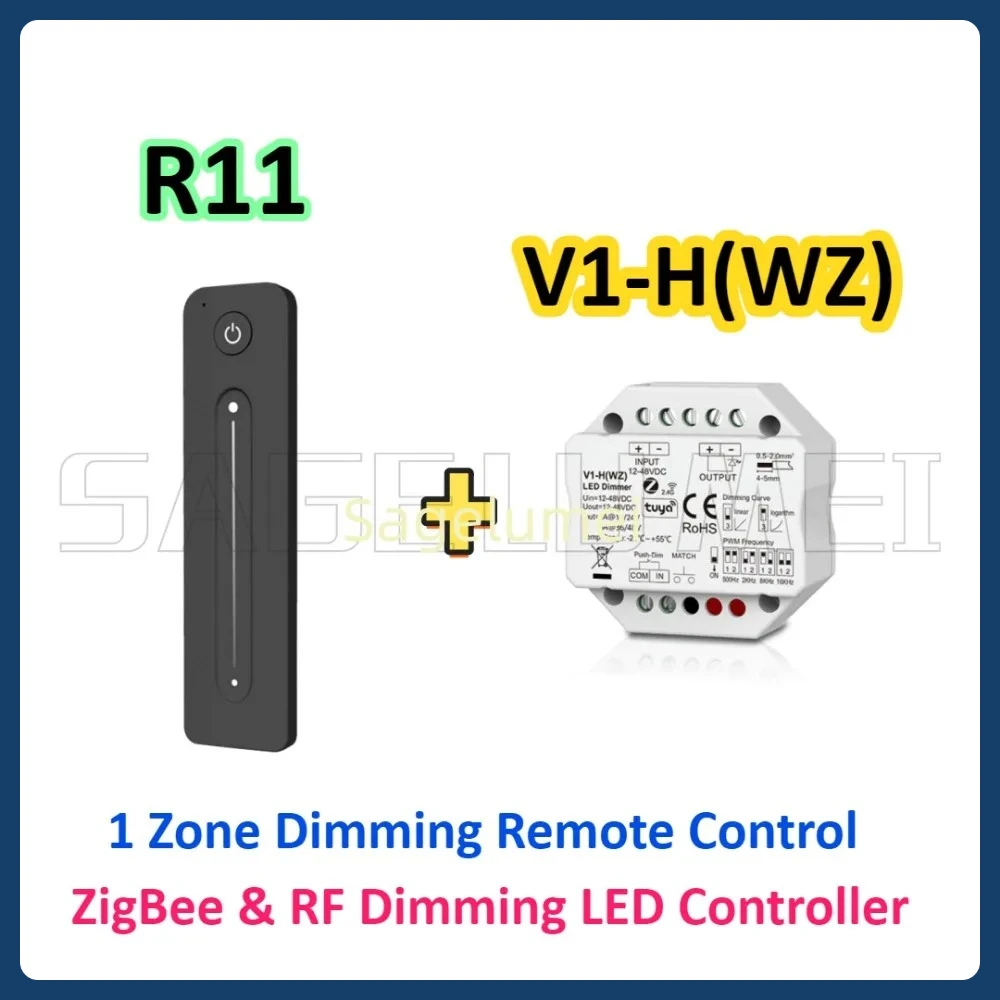 Tuya APP LED CV Controller V1-H(WZ) ZigBee RF2.4G LED Dimmer Remote R11 4096-Level Smooth Dimming Voice Control For Single Color