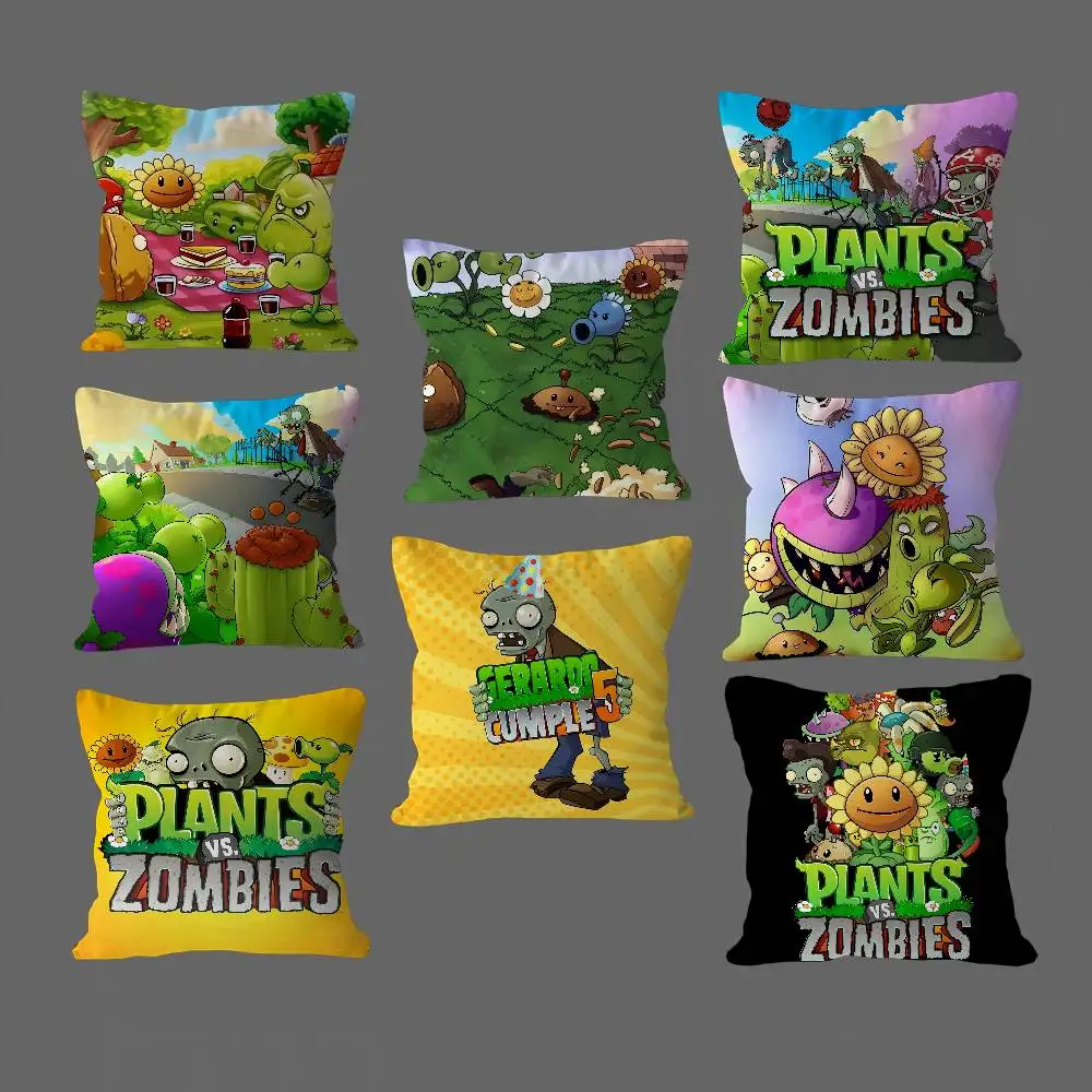 

Чехол для подушки Game P-plant Vs Z-zombiee 30x50, полиэстер, диванные подушки, декоративные декоративные подушки, украшение для дома, наволочка