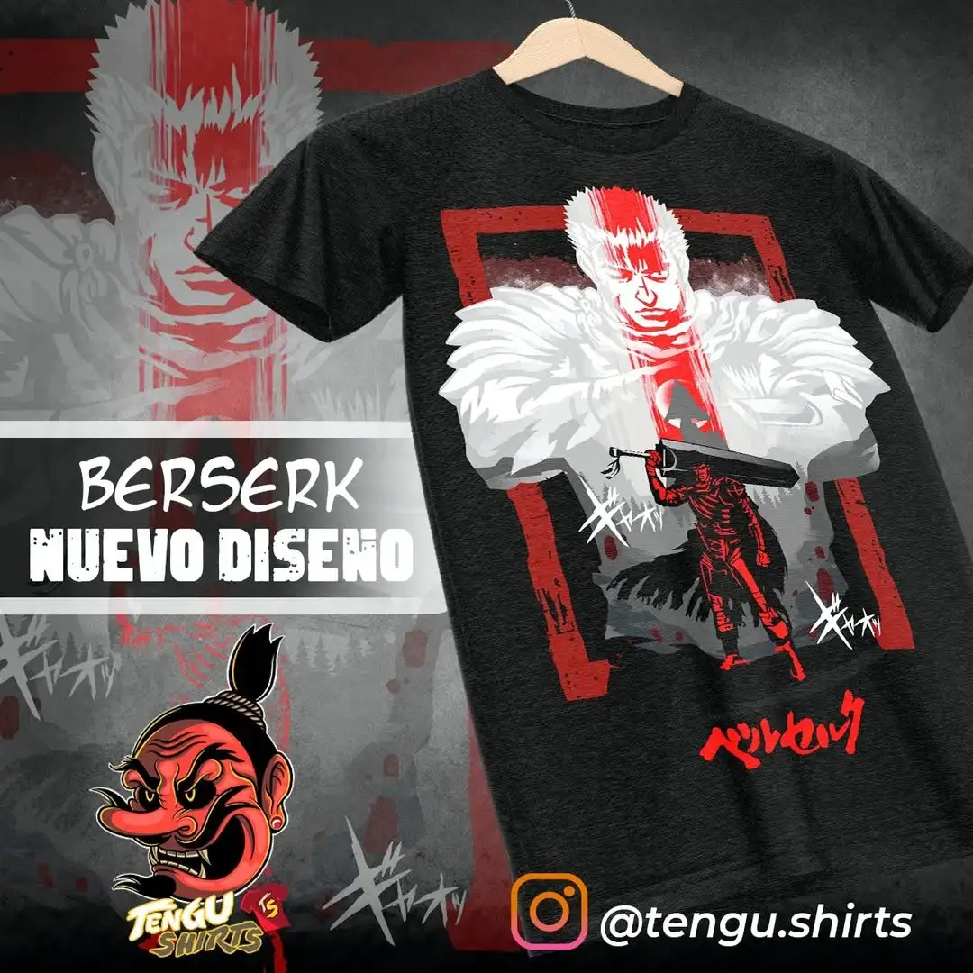 Berserk Anime T-shirt Men Women Oversized Y2k Cotton Loose Short Sleeve Street Harajuku High Quality Shirt Male Female Clothing