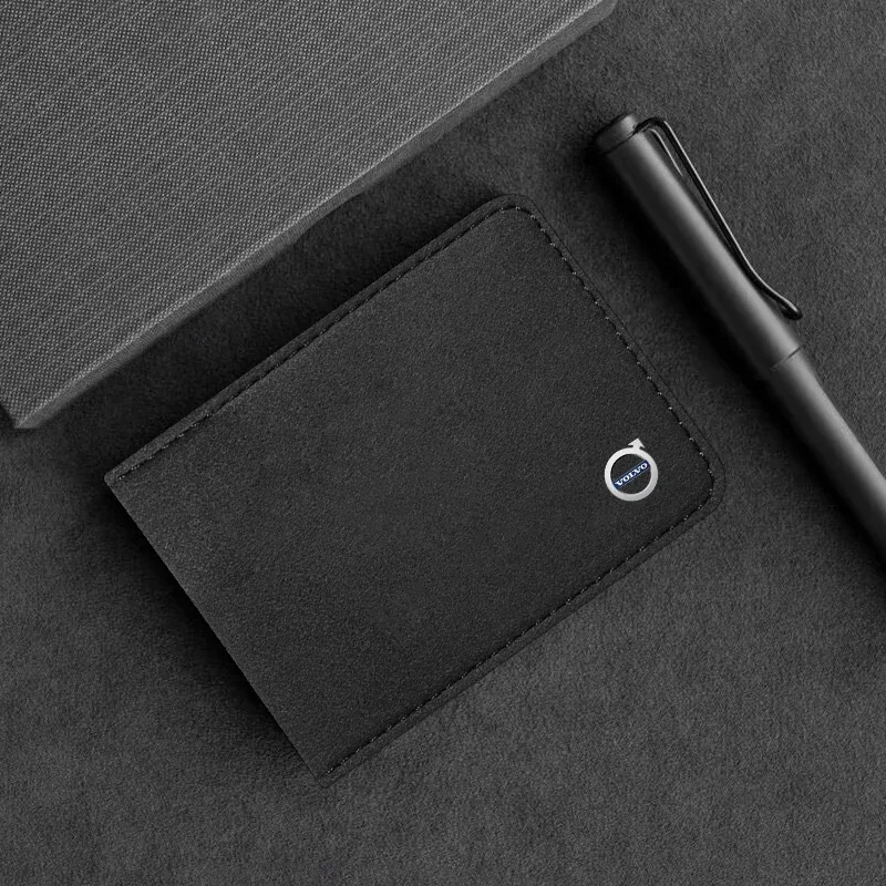 

Обложка для водительских прав из замши, чехол для автомобильных документов, держатель для кредитных карт для Volvo Rdesign S80 V40 V50 V60 V70 S80L XC60