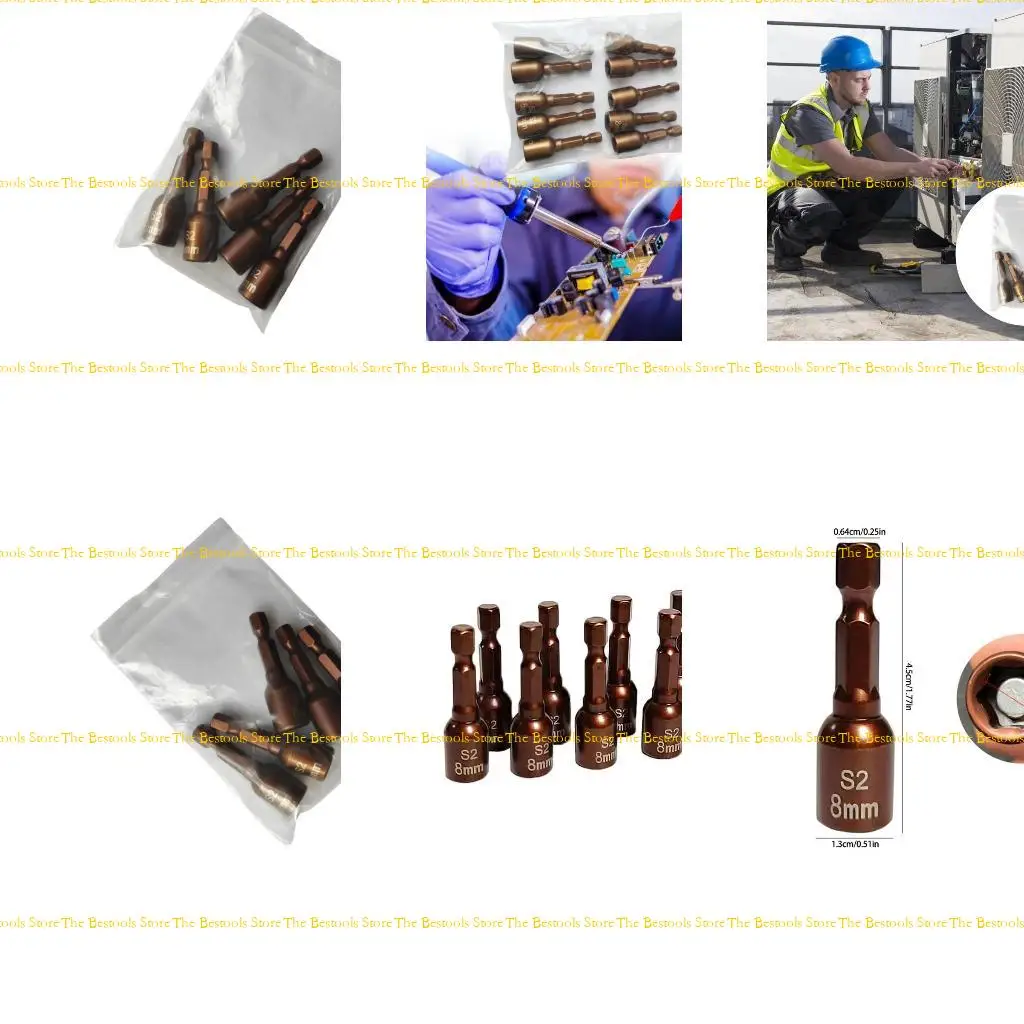 

12PF 5/10Pcs 8mm Drill Bit Nut Driver Socket Adapter for Efficient Work