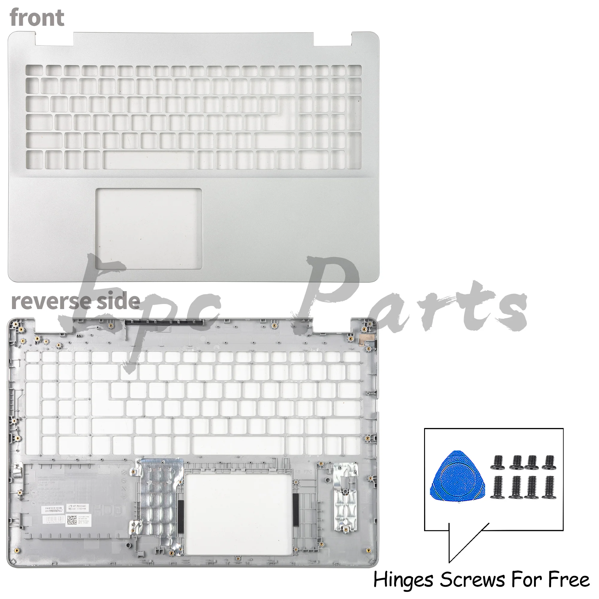

Детали Epc, верхняя часть с Type-c для Inspiron 15 5593 07G0RN, серебряная подставка для рук, пластиковые детали для ноутбука, ремонт корпуса клавиатуры 15,6 дюйма