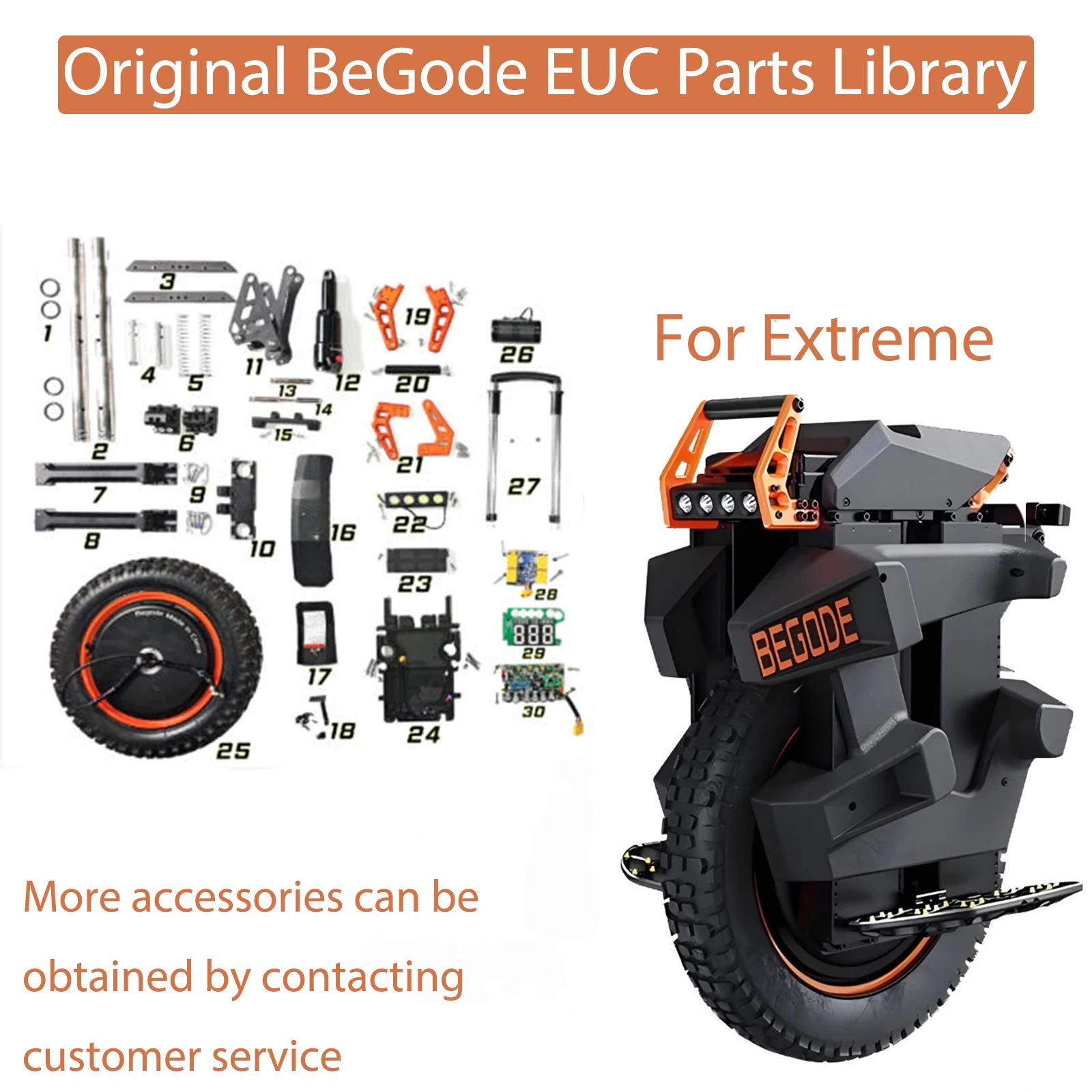 

Оригинальные аксессуары Begode Extreme, детали для Begode/Gotway Extreme, электрический одноколесный велосипед, детали EUC, детали Begode Extreme
