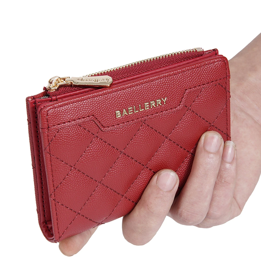 

Small Leather Wallet for Women Baellerry Bifold Coin Purse Fashion Ladies Mini Short Purse Money Card Holder Bag Women's Wallets