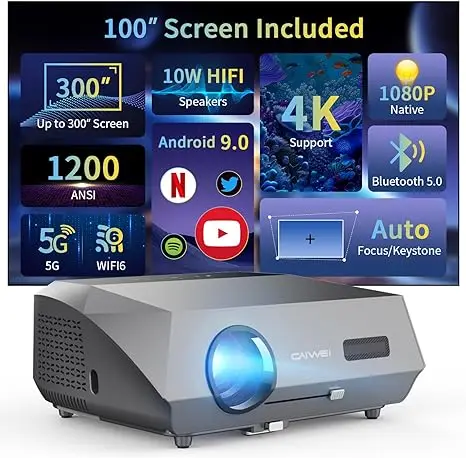 2024 New 4K Ultra High Definition Intelligent Projector for Home Living Room Bedroom  Daytime Direct Projection