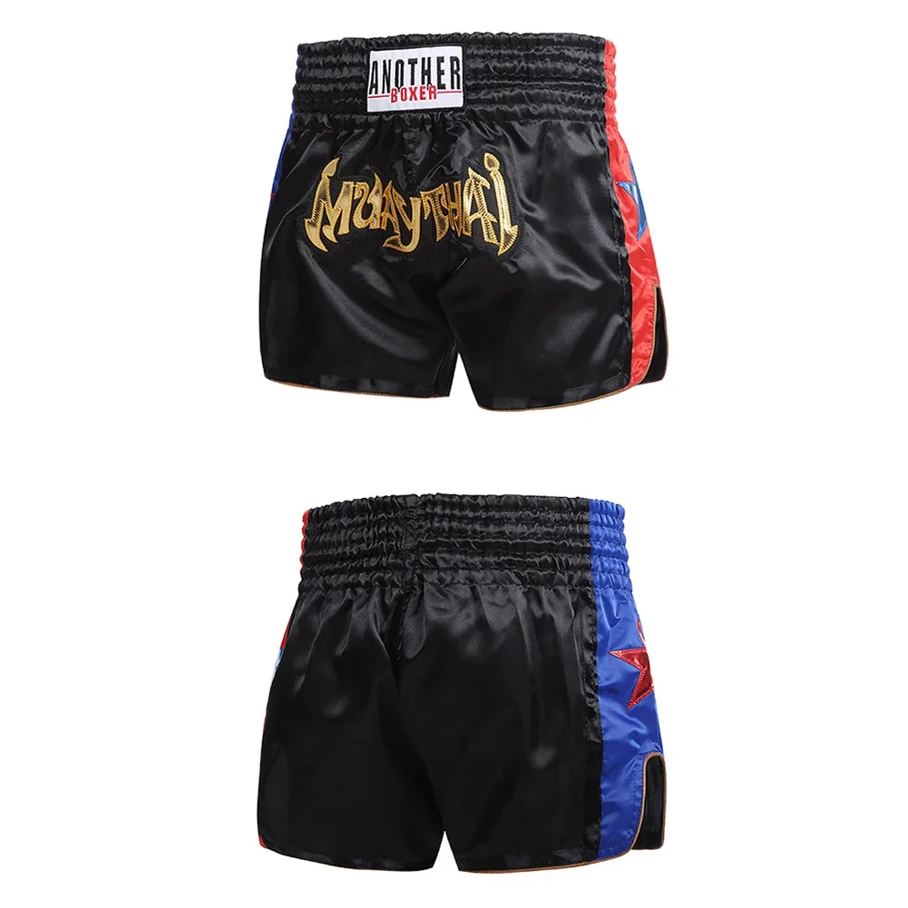 Short de boxe unisexe en tissu respirant, shorts de fitness, matériaux confortables pour l'entraînement physique