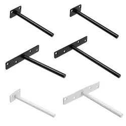 T Shape Concealed Shelf Brackets Floating Wall Shelf Supports Screw Mounting Plate Multi sizes Metal Brackets