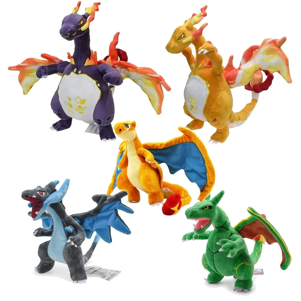 

Anime Pokemon Shiny Charizard Plush Toys Mega Evolution X & Y Charizard Soft Stuffed Animals Toy Doll Gift for Children Kids