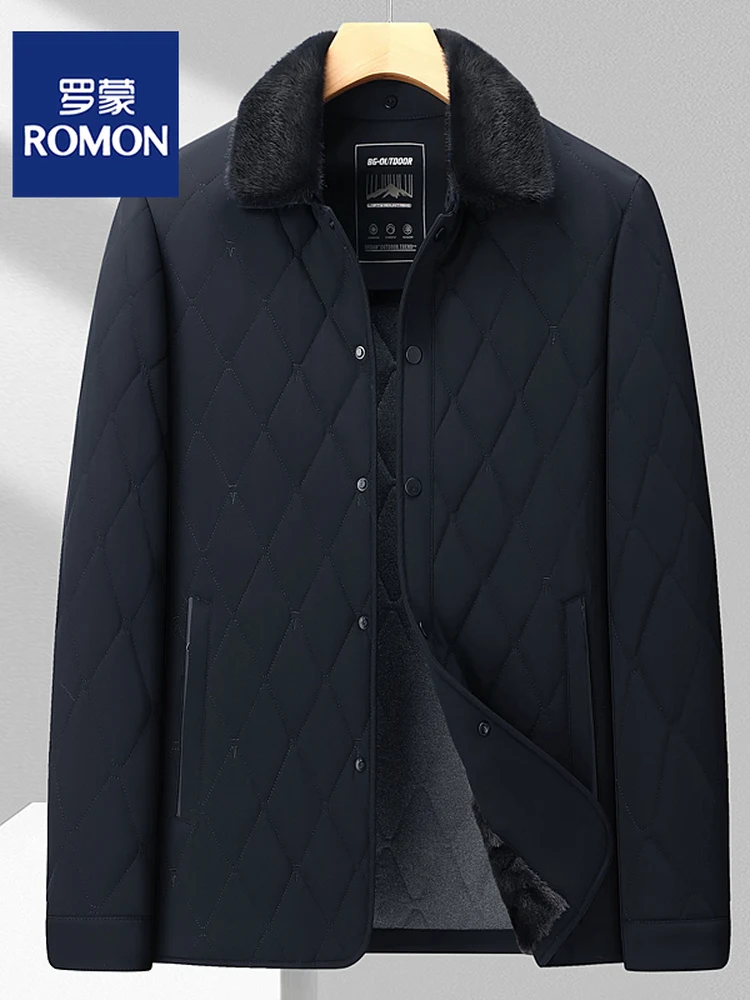 

Rn Мужская легкая шелковая хлопковая куртка на осень-зиму, повседневное теплое деловое пальто среднего возраста и ли