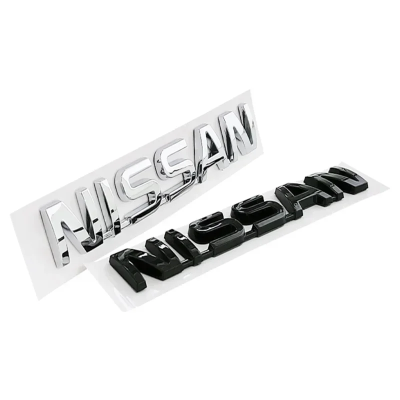 ABS for Nissan Letter Rear Trunk Body Side Emblem Tiida Nismo Qashqai Juke Patrol Micra X Trail Note Car Sticker Accessories