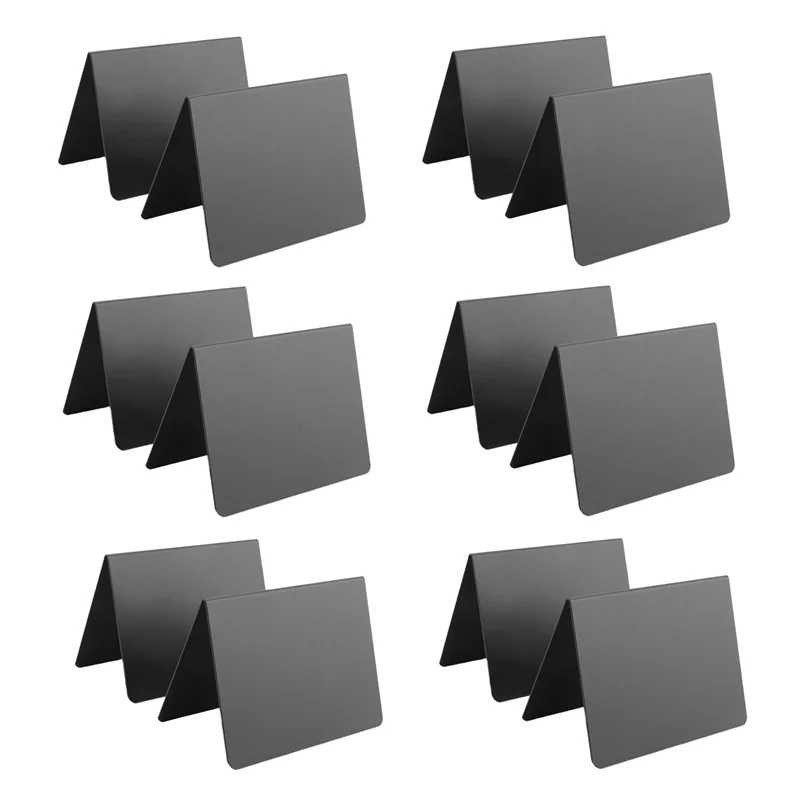 NEW-12 PCS Mini Chalkboard Signs 4X3inch Small Chalkboard Chalk Sign Food Labels For Party Buffet Tables ,Easy To Write