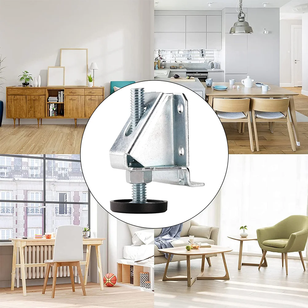 

4 шт. регулируемые ножки для выравнивания мебели 360 ° Поворотные защитные накладки на пол, сверхмощные выравнивающие ножки для полок столового шкафа, верстака