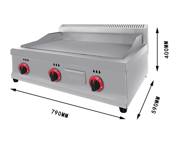 High quality commercial flat top oven cast iron flat oven stainless steel body