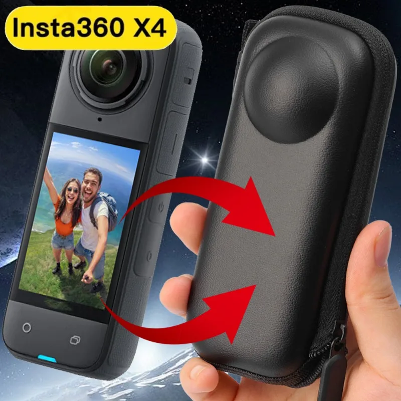 Mini Storage Case for Insta360 X4 Accessories Anti-scratch Portable Storage Bag for Insta 360 X4 Action Camera Carrying Bag