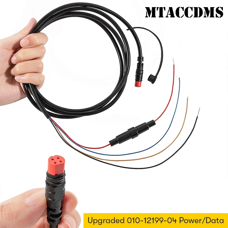 Kabel daya Adaptor koneksi cepat 010-12199-04 4-Pin 4Xdv untuk Garmin EchoMAP & Striker seri Fishfinder konektor tahan air